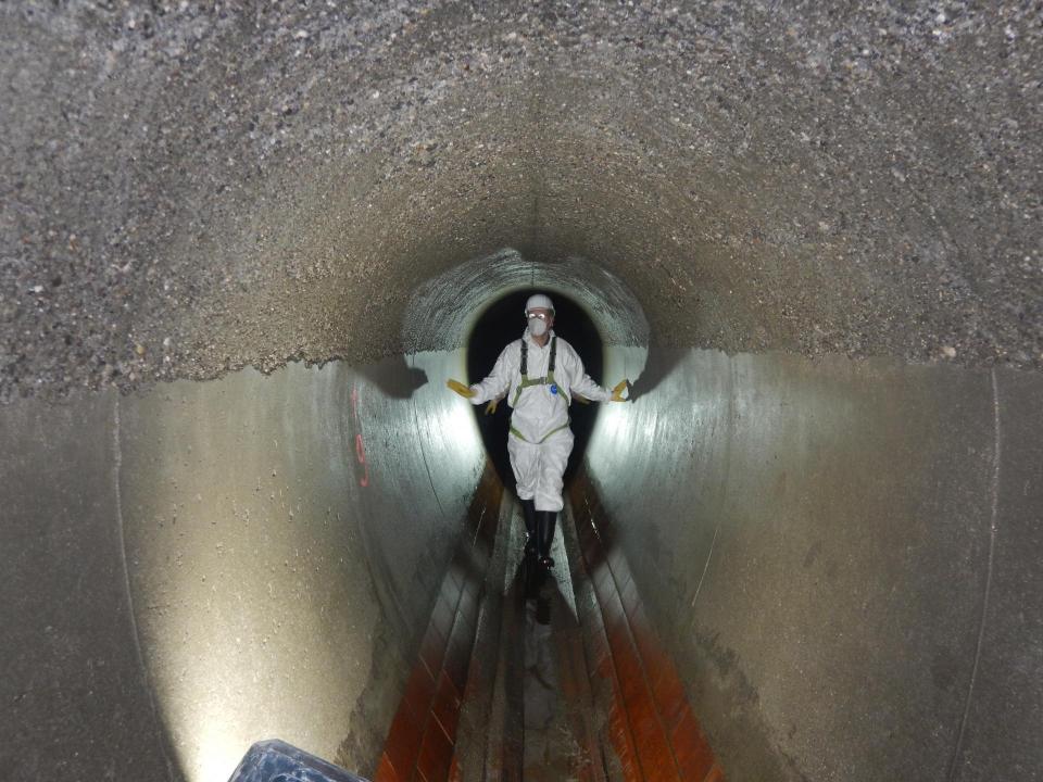  Oberfläche im Scheitel nach Höchstdruckstrahlen