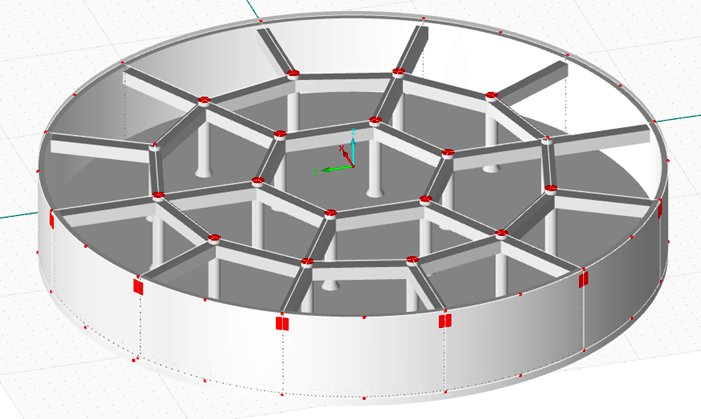 FEM-Modell (Deckenplatte ausgeblendet)