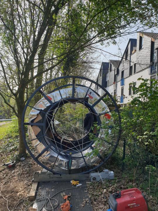 Angeliefertes Wickelrohrprofil